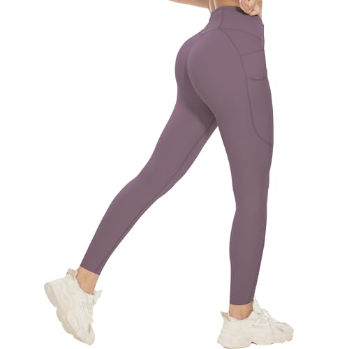 ChunyChi Sport Leggings Damen Lang Booty Scrunch mit Handytasche, Boom Booty Leggings Damen High Waist, Gym Yoga Fitness Sporthose Leggings, Fitnesshose kann gekürzt Werden von ChunyChi