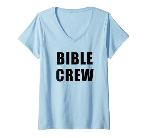Damen Bible Crew – Christian Church Ministry Faith Staff Uniform T-Shirt mit V-Ausschnitt Damen Bible Crew – Christian Church Ministry Faith Staff Uniform T-Shirt mit V-Ausschnitt von Church Ministry Uniforms & Christian Staff