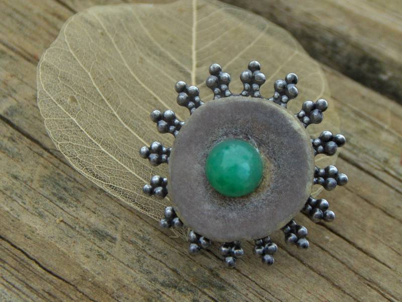 Der Winterwald Knoll. Silber Schneeflocke Hirschgeweih Lime Quartz Osfa Ring Hirschhornring #festiveetsyfinds von Chymiera