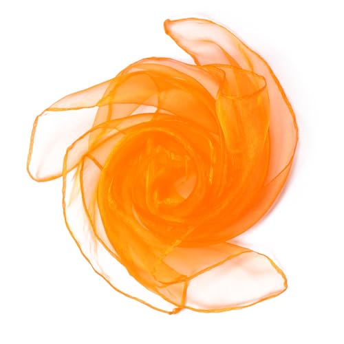 Damen Schals Bandana Halstuch Kopftuch Geschenk Jongliertücher Tanz Tücher Chiffontücher für Halloween Karneval Kostüm Party Zubehör 60 * 60 cm (orange) von Chyuxinda