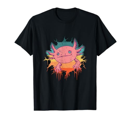 Niedlicher Axolotl Jungen Mädchen Kinder Vintage Retro 1970er 1980er Stil T-Shirt Niedlicher Axolotl Jungen Mädchen Kinder Vintage Retro 1970er 1980er Stil T-Shirt von CiLo CoLi