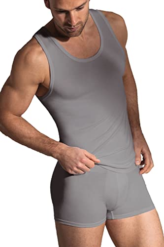 CiTO Herren Unterhemd in Modal-Qualität im 3er Pack (as3, Alpha, xx_l, Regular, Regular, grau) von CiTO