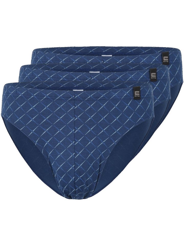 CiTO Slip 3er Pack Herren Slip Alloverdruck MicroModal (Packung, 3-St) - von CiTO
