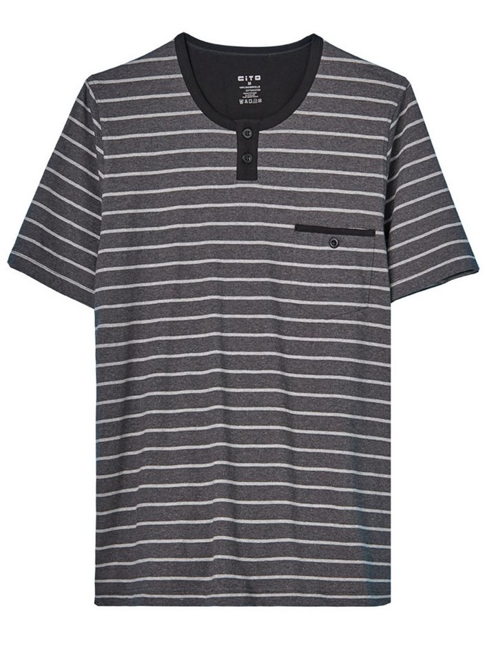 CiTO T-Shirt Herren Pyjama Oberteil kurz pure cotton (Stück, 1-tlg) von CiTO