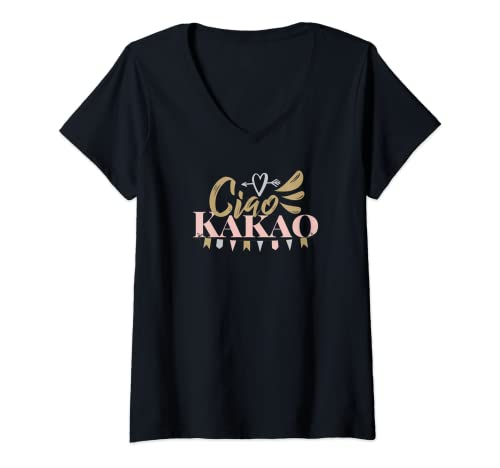 Damen Ciao Kakao - Ciao Kakao T-Shirt mit V-Ausschnitt Damen Ciao Kakao - Ciao Kakao T-Shirt mit V-Ausschnitt von Ciao Kakao