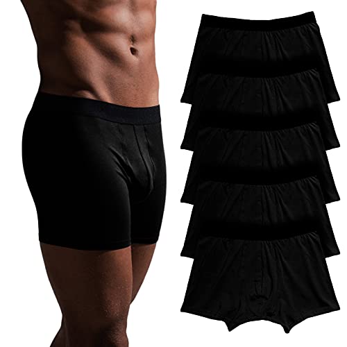 Ciao Partigiano - 5er-Pack Herren-Boxershorts - Größe S bis XL - Bio-Baumwolle - Schwarz - L von Ciao Partigiano