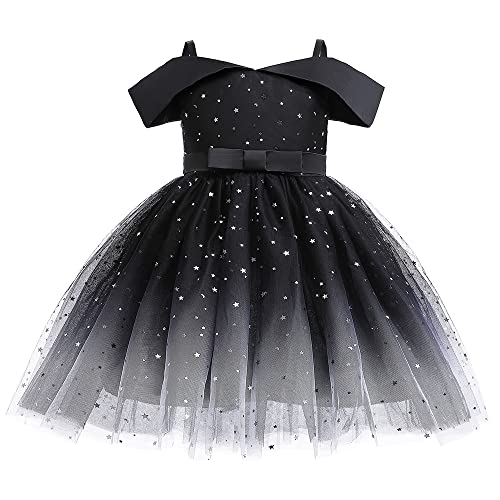 Cichic Kleider für Mädchen Schwarz Vintage Tüll Prinzessinenkleid Festlich Pageant Party Ballkleid 3-4 Jahre von Cichic