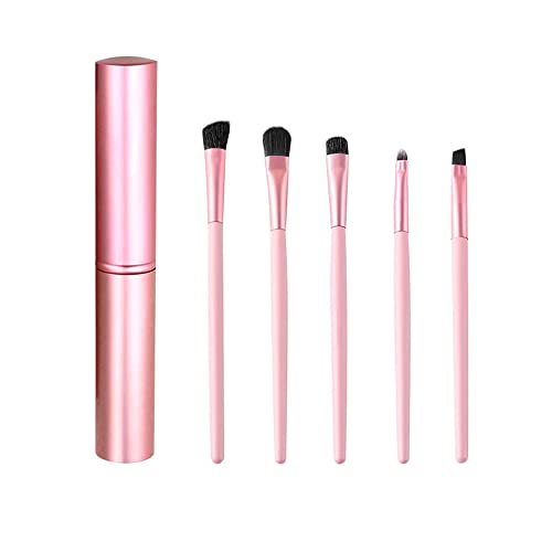 5 Stück Augenpinsel Pinselset, Augen Make-up Lidschatten Pinsel, Professional Makeup Pinsel Set für Lidschatten Augenbraue Eyeliner (Rosa) von CiciIng