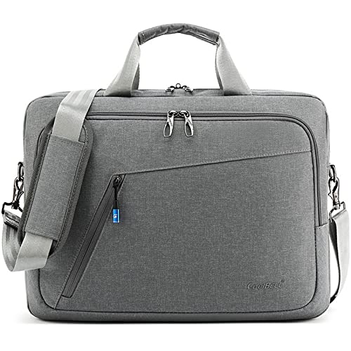 Freizeit Business Aktentasche Wasserdicht 15,6 Zoll Laptop Tasche Tragbare Schultertasche, B-grau, L, Aktentasche von Cicilin