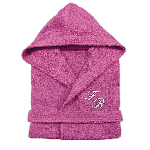 Cieffepi Home Collections Solo Mio Basic, Bademantel für Erwachsene, Unisex, mit Kapuze aus reinem Baumwollfrottee, fuchsia, L von Cieffepi Home Collections