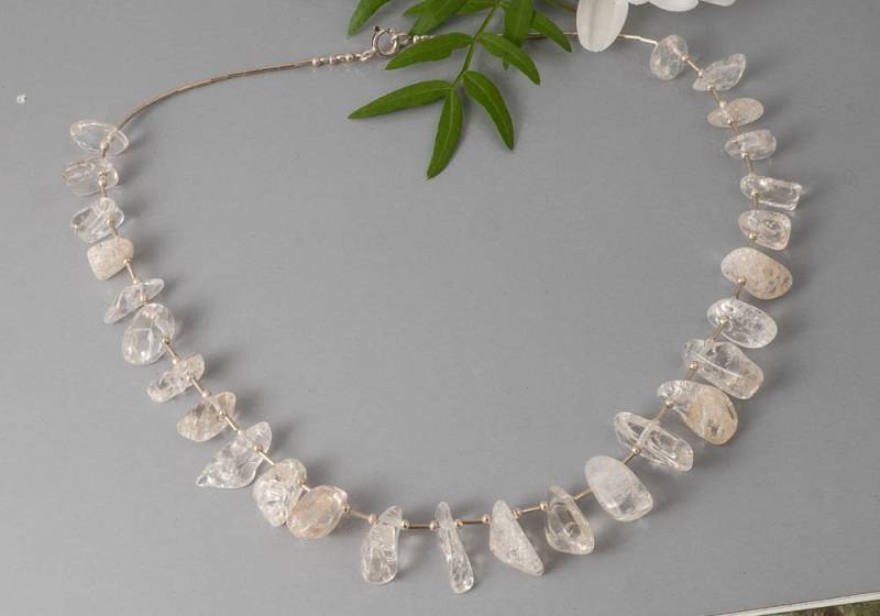 Quarz Sterling Silber Halskette Quarz Sterling Silber Halskette von CielCreations