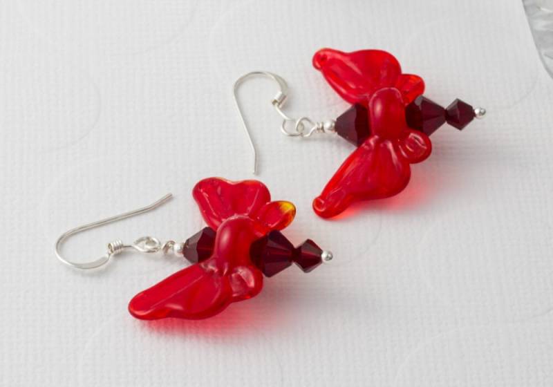Rote Lampwork Ohrringe Rote Lampwork Ohrringe von CielCreations