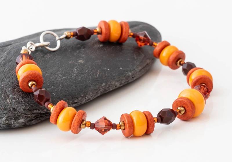 Sonnenuntergang Lampwork Armband von CielCreations