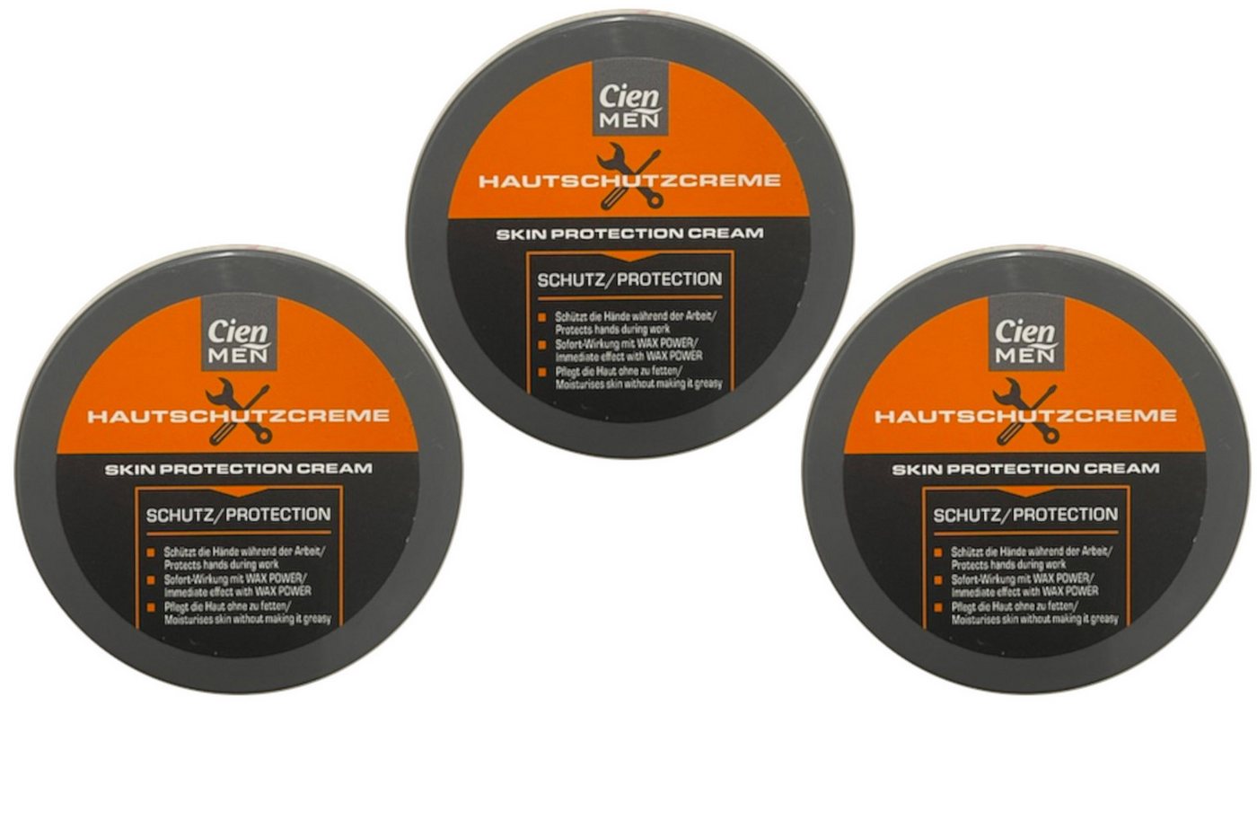 Cien Handcreme Cien Men Hautschutzcreme 3 x 75ml, Pflegt die Haut ohne zu fetten von Cien