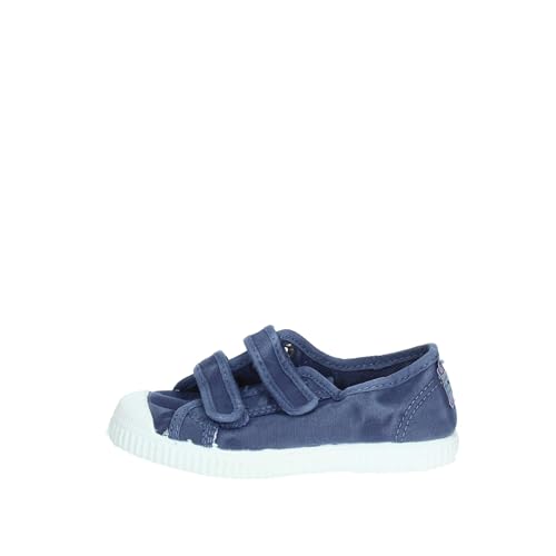 Cienta 78777 84 Azul oscur Blaue Babyschuhe mit Rissen aus duftendem Baumwollstoff 25 von Cienta