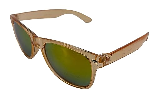 Ciffre EL-Sunprotect® Sonnenbrille Nerdbrille Brille Nerd Transparent Feuer Orange UV400 von Ciffre
