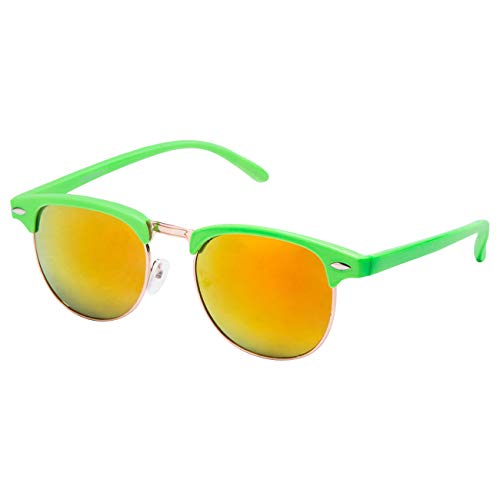 Ciffre EL-Sunprotect Classic Optik Sonnenbrille - UV400 Brille Premium Qualität - neon grün feuer verspiegelt von Ciffre