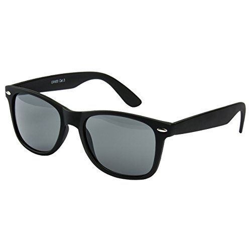 Ciffre Nerdbrille Sonnenbrille Stil Brille Pilotenbrille Vintage Look Gummiert Schwarz von Ciffre