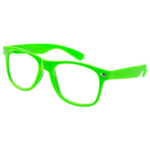 Ciffre Nerdbrille Sonnenbrille Stil Brille Pilotenbrille Vintage Look Neon Grün Klar Glas KG5 Ciffre Nerdbrille Sonnenbrille Stil Brille Pilotenbrille Vintage Look Neon Grün Klar Glas KG5 von Ciffre
