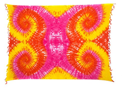 Ciffre Sarong Pareo Wickelrock Dhoti Loop Tuch Strandtuch Batik Orange Pink Gelb Bunt Ciffre Sarong Pareo Wickelrock Dhoti Loop Tuch Strandtuch Batik Orange Pink Gelb Bunt von Ciffre