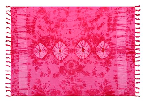 Ciffre Sarong Pareo Wickelrock Dhoti Loop Tuch Strandtuch Handtuch Batik Pink Batik von Ciffre