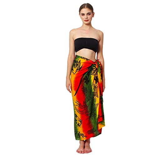 Ciffre Sarong Pareo Wickelrock Lunghi Dhoti Tuch Strandtuch Tribal Gecko Rasta Schal + Schnalle von Ciffre