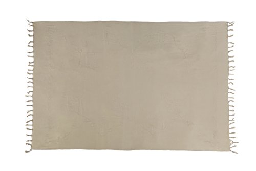 Ciffre Sarong Pareo Wickelrock Strandtuch Stickerei Tuch Schlicht Uni Besch Beige von Ciffre