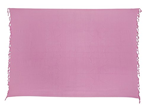 Ciffre Sarong Pareo Wickelrock Strandtuch Tuch Wickeltuch Handtuch Blickdichter Schal Set Gratis Schnalle Rosa von Ciffre