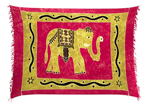 Ciffre Sarong Pareo Wickelrock Strandtuch Tuch Wickeltuch Handtuch Bunte Gratis Schnalle Elefant Pink von Ciffre