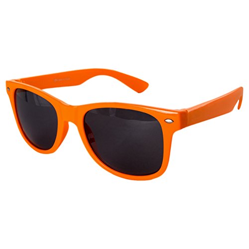 Sonnenbrille Nerdbrille Nerd Retro Look Brille Pilotenbrille Vintage Look - ca. 80 verschiedene Modelle Orange von Ciffre