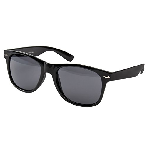 Ciffre Sonnenbrille Nerdbrille Nerd Retro Look Brille Pilotenbrille Vintage Look - ca. 80 verschiedene Modelle schwarz dunkle glässer von Ciffre