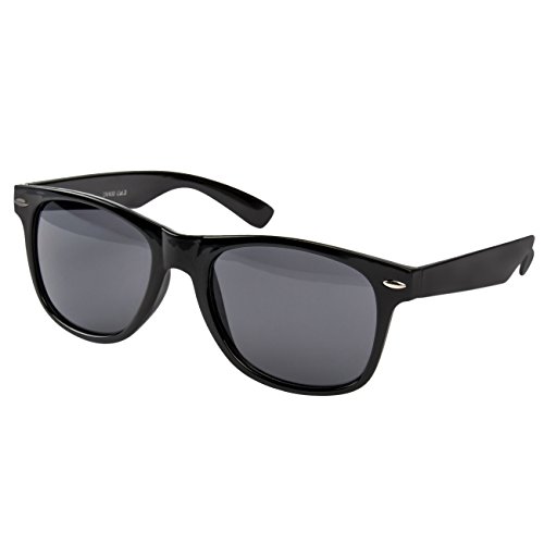 Sonnenbrille Nerdbrille Nerd Retro Look Brille Pilotenbrille Vintage Look - ca. 80 verschiedene Modelle schwarz dunkle glässer von Ciffre