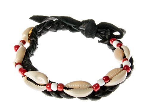 Ciffre Muschelarmband Glücksbringer Geburtstag Armband Band Muschel Kauri Muschel Leder mit Rot Ciffre Muschelarmband Glücksbringer Geburtstag Armband Band Muschel Kauri Muschel Leder mit Rot von Ciffre