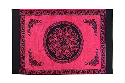 Sarong Pareo Wandbehang Decke Handtuch Wanddeko Celtic Pink Keltisch Kreis von Ciffre