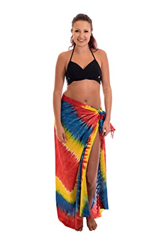 Ciffre Sarong Pareo Wickelrock Strandtuch Tuch Schal Hüftrock Brustkleid Sommer Feeling Bunt von Ciffre