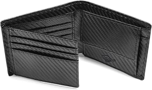 CigaMaTe Minimalistisches Portemonnaie für Männer, RFID Schutz Bifold Wallet mit Ausweisfenster, Münzfach, 8 Kreditkartenfächer, Carbon Fiber Slimjackwallets, Schwarz CigaMaTe Minimalistisches Portemonnaie für Männer, RFID Schutz Bifold Wallet mit Ausweisfenster, Münzfach, 8 Kreditkartenfächer, Carbon Fiber Slimjackwallets, Schwarz von CigaMaTe