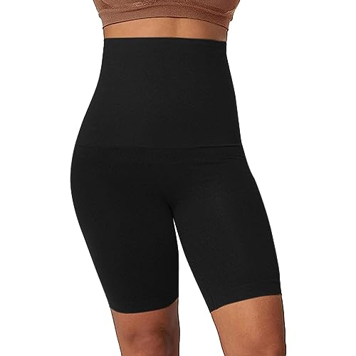 Cihdmfb Bauchweg Unterhose Damen Große Größe Miederhose Stark Formende Shapewear Hohe Taille Unterhose mit Bein Figurformende Miederpants Body Shaper Bauchkontrolle Unterwäsche(C Schwarz,4XL) von Cihdmfb