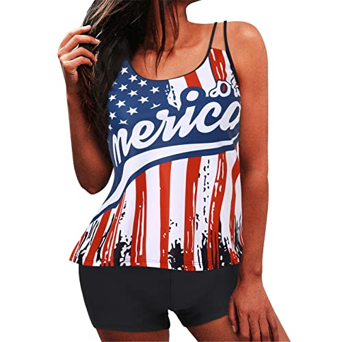 Cihdmfb Tankini Damen Bauchweg Bademode Set Zweiteilig Badeanzug Damen Große Größe Badeanzüge Tankinis Tankini mit Hotpants Badebekleidung Zweiteilig mit Vintage Blumen-Muster(C Rot,XXL) von Cihdmfb