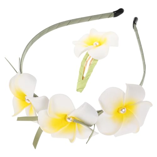 Ciieeo 1 Satz Frangipani-Kopfschmuck Blumen Haarspange Hawaii kollegen Haarklammer haarschmuck für damen Foto festlich Haarspange Plumeria-Haarschmuck Haarschmuck mit Blumen Plastik von Ciieeo
