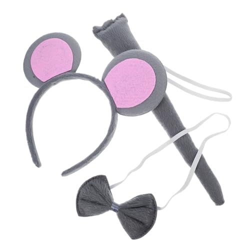 Ciieeo Mausohren Stirnband Set Mit Fliege Und Für Halloween Cosplay Party Accessoires Für Frauen Und Mädchen Süßes Mausohren-haarband Für Kostüm Und Besondere Anlässe von Ciieeo