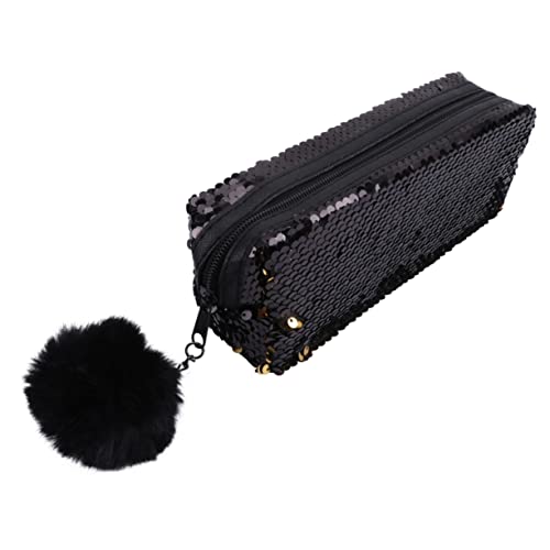 Ciieeo 1stk Federmäppchenpaillettenfedermäppchenmakeuppencilcase Glitzer Geldbörse Für Kinder Geldbörse Mit Pailletten Glitzer-Make-up-Tasche Zip Beutel Student Handtasche Polyester Blitz von Ciieeo