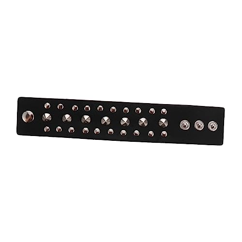 Ciieeo 1 Stück Handschlaufe Trendige Armbänder Schwarze Spike Manschette Punk Gothic Armband Manschettenarmband Für Männer Nietenarmband Gothic Schmuck Damen Bowsette Mann von Ciieeo