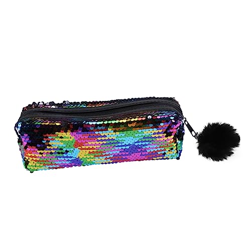 Ciieeo 1stk Federmäppchen Mit Pailletten Make-up Federmäppchen Glitzernde Schreibwarentasche Federmäppchen Im Meerjungfrau-Stil Clutch Für Damen Polyester Kind Bilden Reißverschlusstasche von Ciieeo