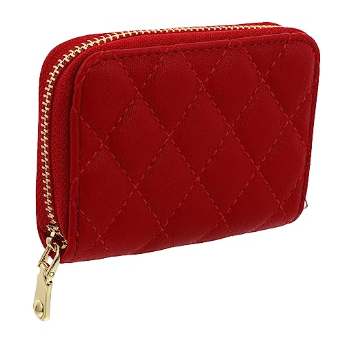 Ciieeo 1stk Organkarteninhaber Slim Wallet Zip Beutel Geldbörsen Karten Tasche Pu-Brieftasche Für Kleingeld Karten Reißverschlusstasche Pu-geldbörse Mini Pu-Leder Damen Passinhaber von Ciieeo