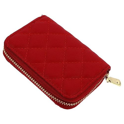 Ciieeo 1stk Organkarteninhaber Slim Wallet Geldbörse Zip Beutel Pu-Brieftasche Für Kleingeld Karten Tasche Karten Reißverschlusstasche Id-Ordner Pu-Leder Hohe Kapazität Damen von Ciieeo