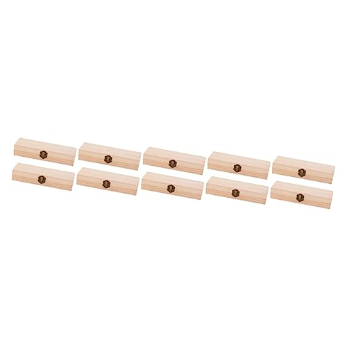 Ciieeo 10 STK Federmäppchen Aus Holz Unlackiertes Federmäppchen Ästhetisches Federmäppchen Cajitas De Regalo para Joyeria Langer Holzkasten Leer Hölzern Schatztruhe Student von Ciieeo