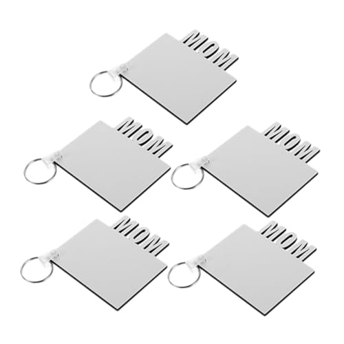 Ciieeo 10 Stck. Holz Schlüsselanhänger Sublimation Blanks mit Glatter Oberfläche Lichtechte DIY Anhänger für Personalisierte Geschenke Leicht Langlebig für Festival und Geburtstag von Ciieeo