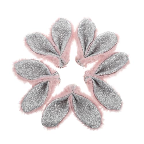 Ciieeo 10 Stück Haarschmuck Zu Ostern Mini-haarspangen Kinderhaaraccessoires Für Mädchen Plüschhasenohr Mädchen Haarzubehör Dekorative Haarspangen Hasenohr-haarspangen-zubehör Stoff Rosa von Ciieeo