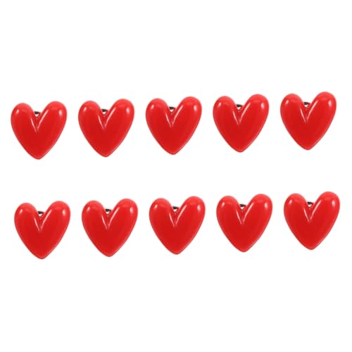 Ciieeo 10 Stück Teiliges Rote Herz Broschen für Valentinstag Anstecknadeln mit Herzförmigem Design für Frauen für Kleidung Taschen und Hüte Romantische Anlässe von Ciieeo