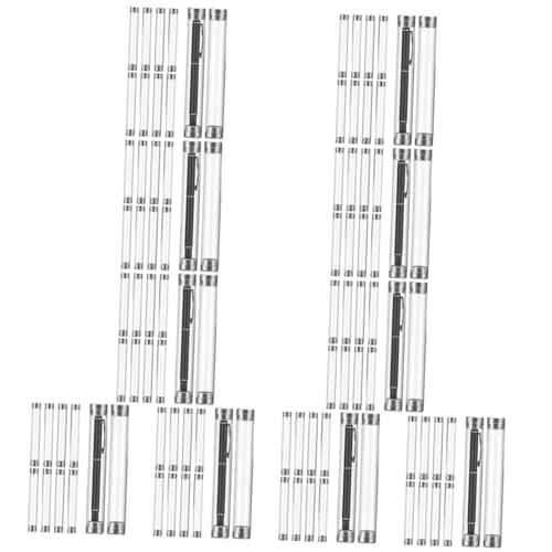 Ciieeo 100 STK Etui Stifthüllen Einzelstiftvitrinen Federmäppchen Stiftaufbewahrungsröhrchen Einzelner Stift Aufbewahrungshüllen Für Einzelne Stifte Stiftbehälter Hexagon Stiftrohr Acryl von Ciieeo